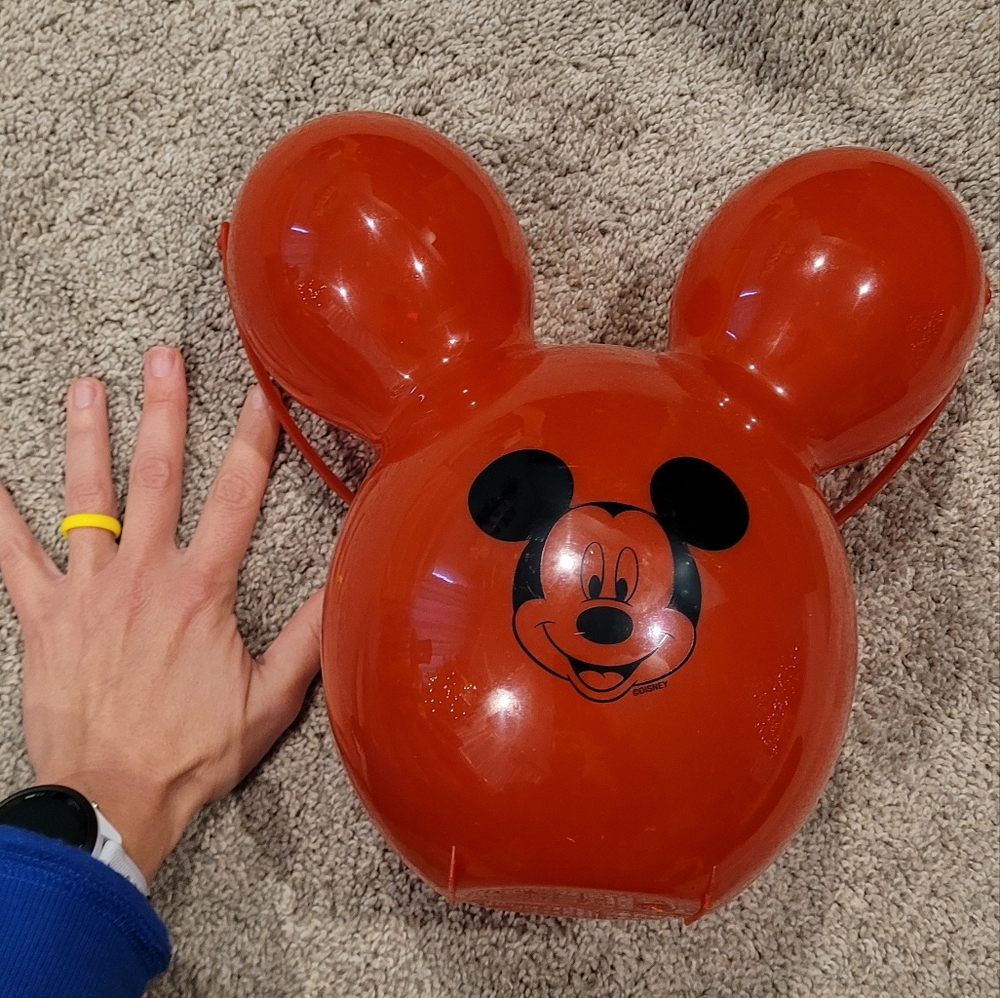 Used Mickey Red Balloon Popcorn Bucket